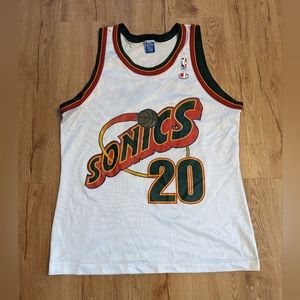 Vintage Champion Gary Payton NBA Seattle Supersonics Jersey Size 44(L) Rare